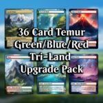 Temur Tri-Land MTG Proxy Pack – 36 Custom Cards