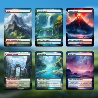 Temur Tri-Land MTG Proxy Pack – 36 Custom Cards
