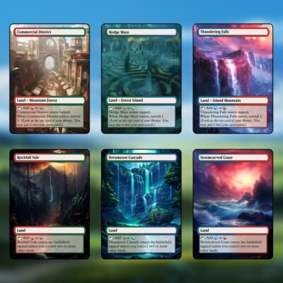Temur Tri-Land MTG Proxy Pack – 36 Custom Cards