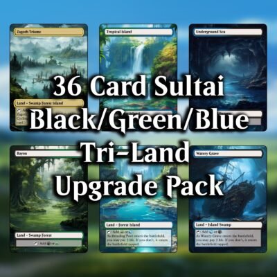 Sultai Tri-Land MTG Proxy Pack – 36 Custom Cards