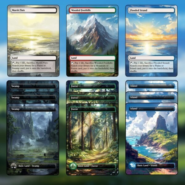 Sultai Dual/Tri-Land MTG Pack - 36 Black/Green/Blue Lands for Casual and Commander - Image 7