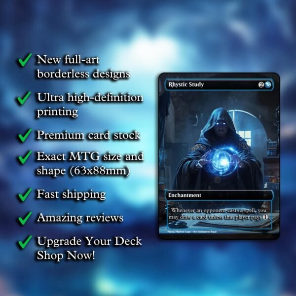 Rhystic Study MTG Proxy - Multiple Designs - Image 2