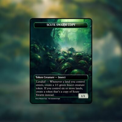 Scute Swarm MTG Proxy - Includes Two Custom Tokens