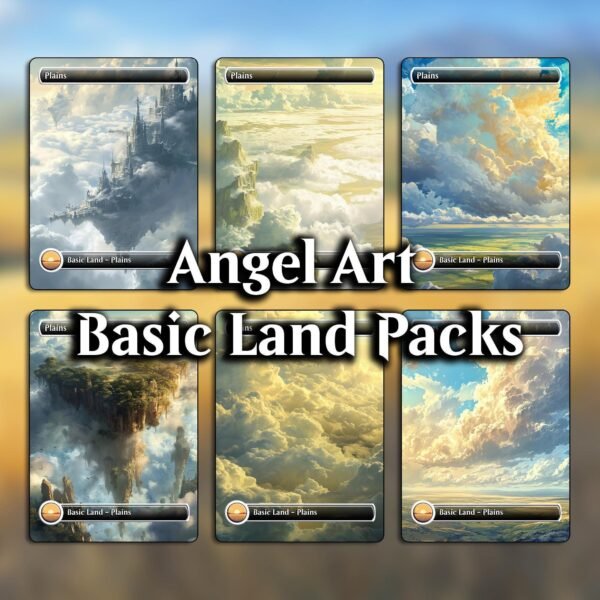 Angel Art Basic Land MTG Pack - 18 Angel-Themed Basic Lands for Commander