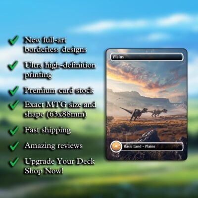 Dinosaur Basic Land Pack – 18 Custom MTG Lands