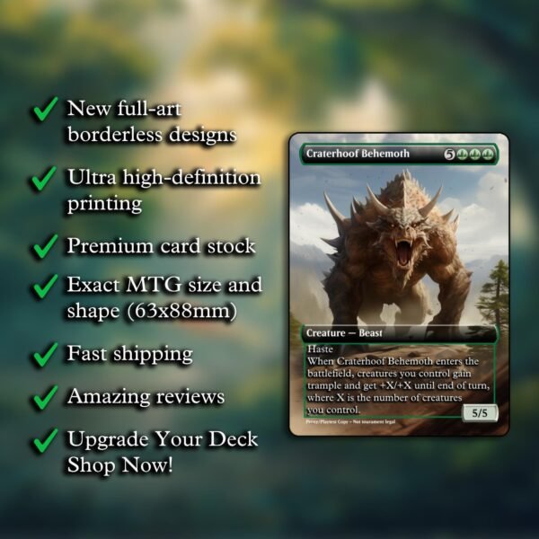Craterhoof Behemoth MTG Proxy - Image 2