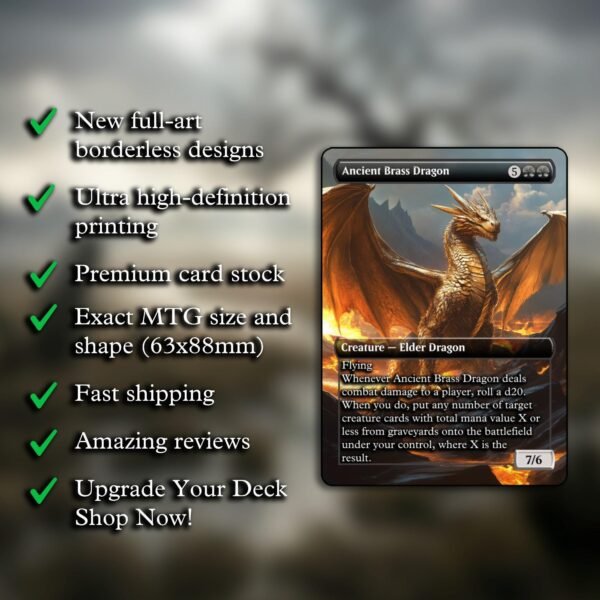 Ancient Brass Dragon MTG Proxy - Image 2