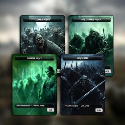 Zombie Army Token MTG Proxy – Multiple Designs