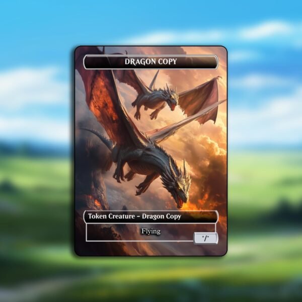 6/6 Dragon Token MTG - Flying 6/6 - Dragon Copy - Double-Sided Token - Image 4