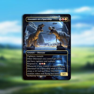 Dinosaurs on a Spaceship MTG Proxy