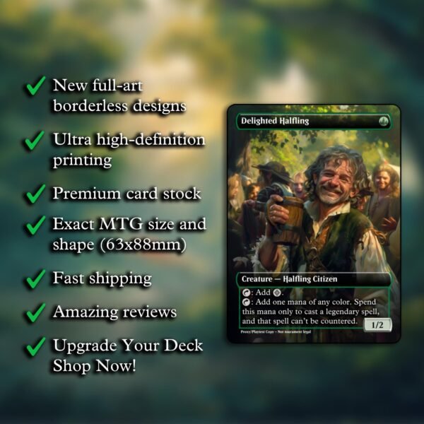 Delighted Halfling MTG Proxy - Image 2