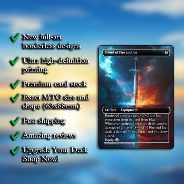 Sword of Fire and Ice MTG Proxy - Image 2