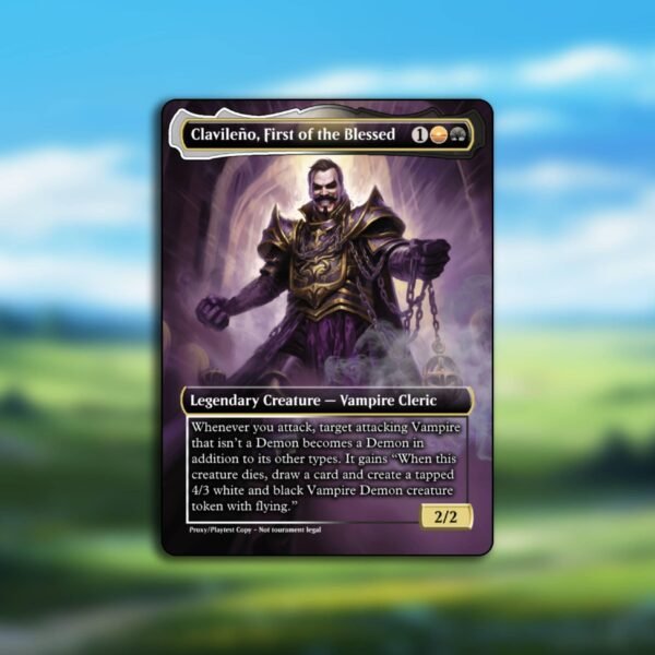 Clavileno First of the Blessed MTG Proxy - Includes Two Custom Double-Faced Tokens - Image 3