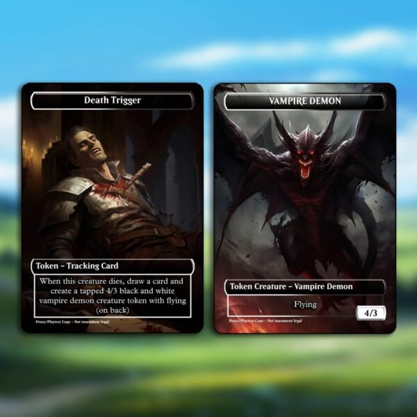 Clavileno First of the Blessed MTG Proxy - Includes Two Custom Double-Faced Tokens - Image 4