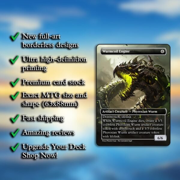 Wurmcoil Engine MTG Proxy - Includes Both Tokens - Image 2