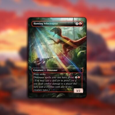 Hunting Velociraptor MTG Proxy