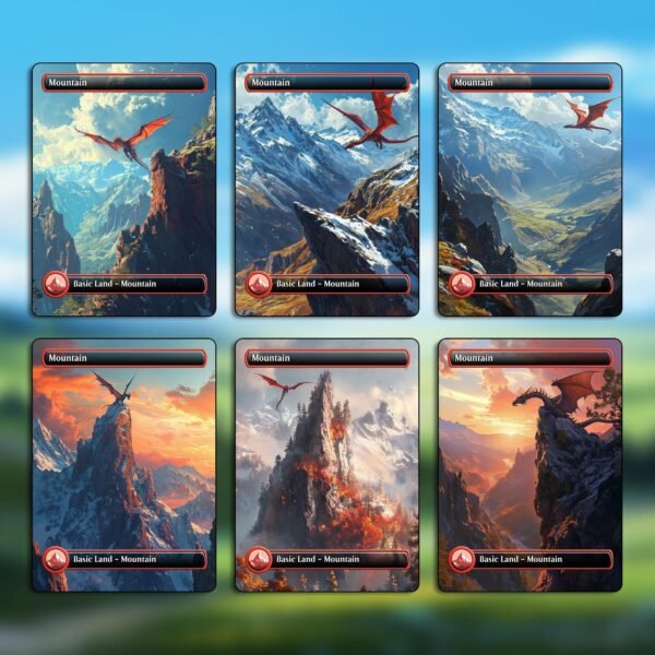 Dragon Art Basic Land Pack - 18 Card Dragon-Themed Basic Lands for Commander - Image 3