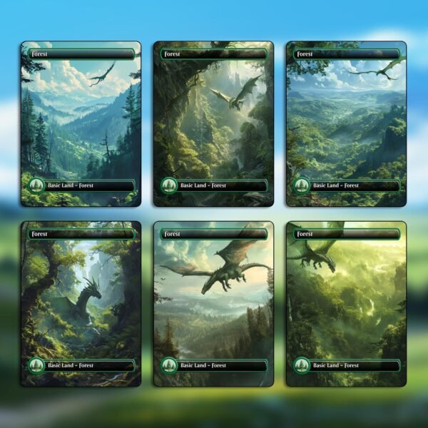 Dragon Art Basic Land Pack - 18 Card Dragon-Themed Basic Lands for Commander - Image 4