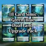 Simic Dual Land MTG Proxy Pack – 18 Custom Cards