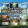 Selesnya (green and white) dual land mtg proxy pack - 18 custom game cards for commander - mtg dual land proxies - 7 fetch lands