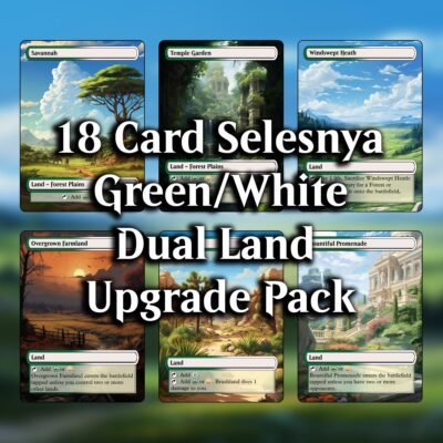 Selesnya Dual Land MTG Proxy Pack – 18 Cards