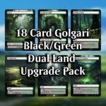 Golgari Dual Land MTG Proxy Pack – 18 Cards