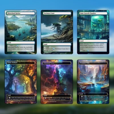Simic Dual Land MTG Proxy Pack – 18 Custom Cards