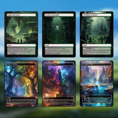 Golgari Dual Land MTG Proxy Pack – 18 Cards