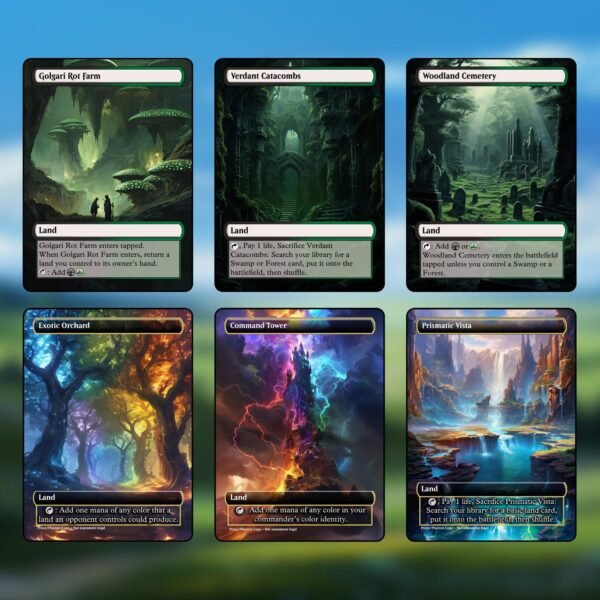 Golgari (Black/Green) Dual Land MTG Proxy Pack - 18 Cards - 7 fetch lands - Image 3