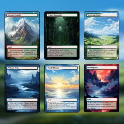 Simic Dual Land MTG Proxy Pack – 18 Custom Cards