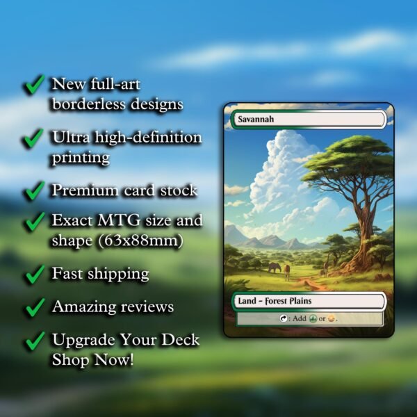 Selesnya (green and white) dual land mtg proxy pack - 18 custom game cards for commander - mtg dual land proxies - 7 fetch lands - Image 5