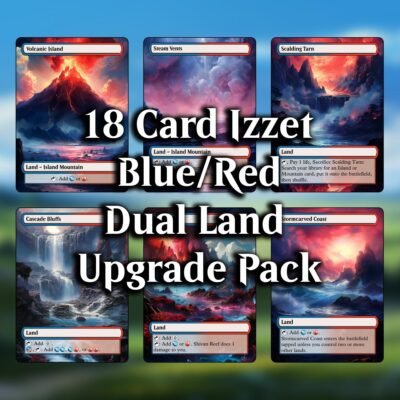 Izzet Dual Land MTG Proxy Pack – 18 Cards