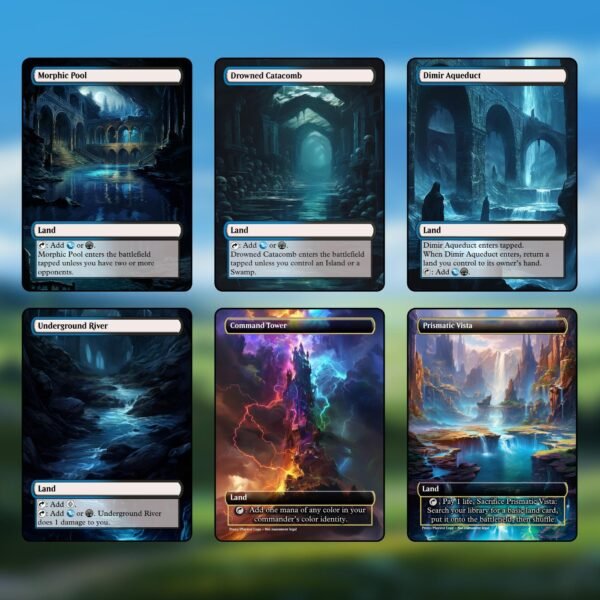 Dimir (Blue/Black) Dual Land MTG Proxy Pack - 18 Cards - 7 Fetch Lands - Image 3