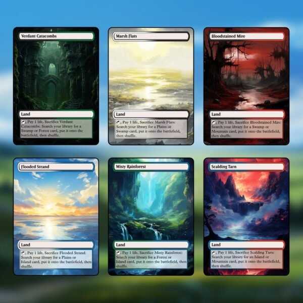 Dimir (Blue/Black) Dual Land MTG Proxy Pack - 18 Cards - 7 Fetch Lands - Image 4