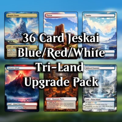 Jeskai Tri-Land MTG Proxy Pack – 36 Custom Cards