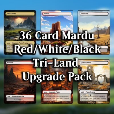 Mardu Tri-Land MTG Proxy Pack – 36 Custom Cards