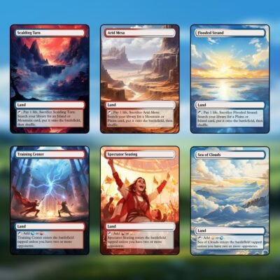 Jeskai Tri-Land MTG Proxy Pack – 36 Custom Cards