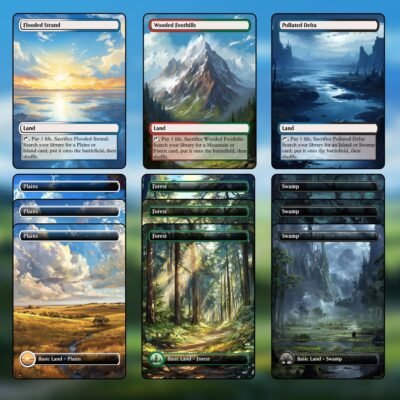 Abzan Tri-Land MTG Proxy Pack – 36 Custom Cards