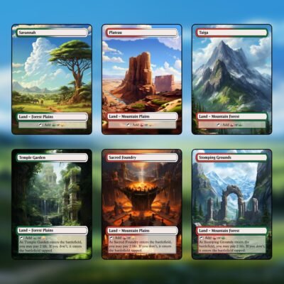 Naya Tri-Land MTG Proxy Pack – 36 Custom Cards