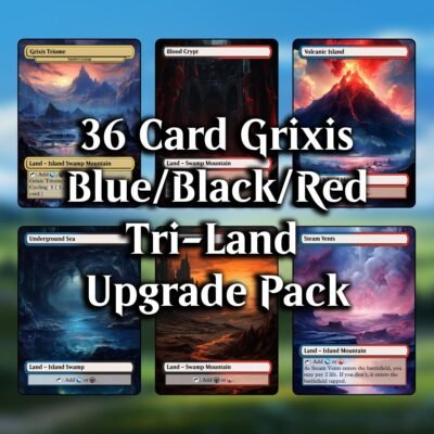 Grixis Tri-Land MTG Proxy Pack – 36 Cards