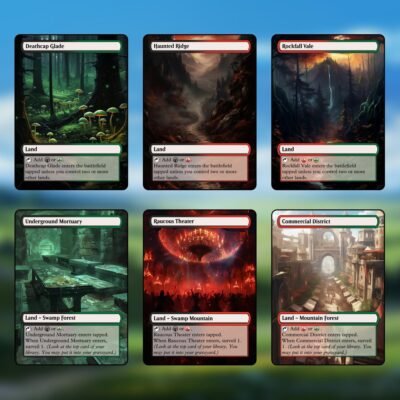 Jund Tri-Land MTG Proxy Pack – 36 Custom Cards