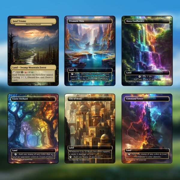 Jund (Black/Red/Green) MTG Proxy Dual Land Pack - 36 Custom Cards for Commander - 6 Fetch Lands - Image 5