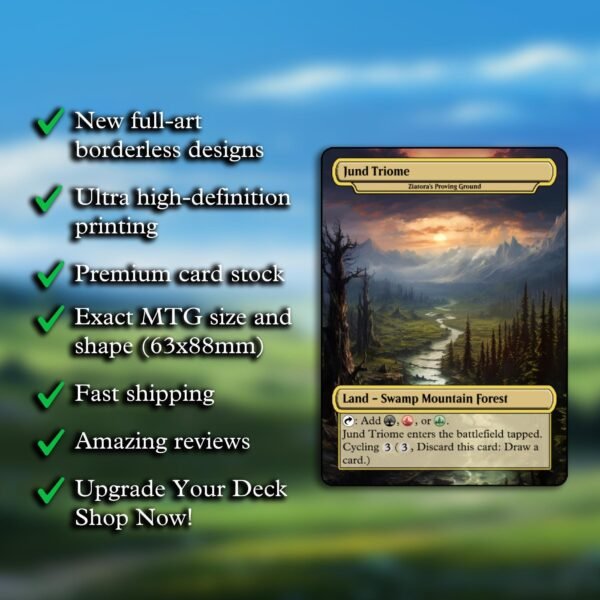 Jund (Black/Red/Green) MTG Proxy Dual Land Pack - 36 Custom Cards for Commander - 6 Fetch Lands - Image 7