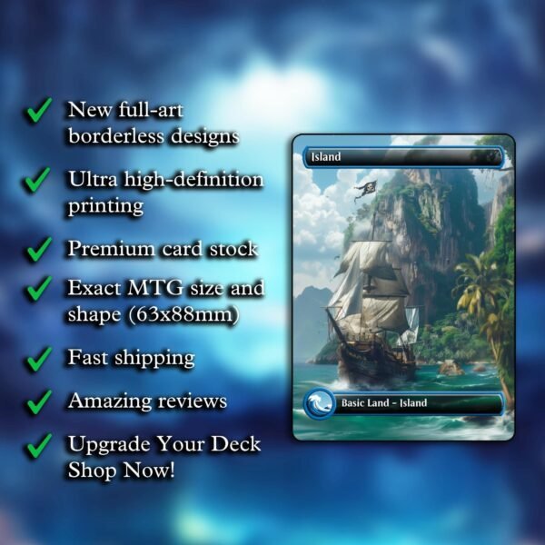 Pirate Art Basic Land Pack - 18 Pirate-Themed Basic Lands for Commander - Image 2