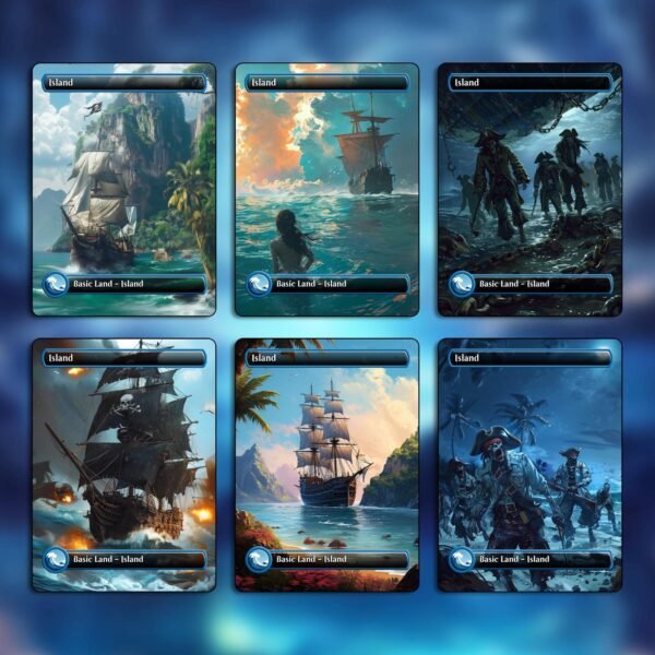 Pirate Art Basic Land Pack - 18 Pirate-Themed Basic Lands for Commander - Image 3