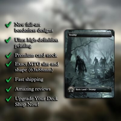 Zombie Basic Land Pack – 18 Custom MTG Lands