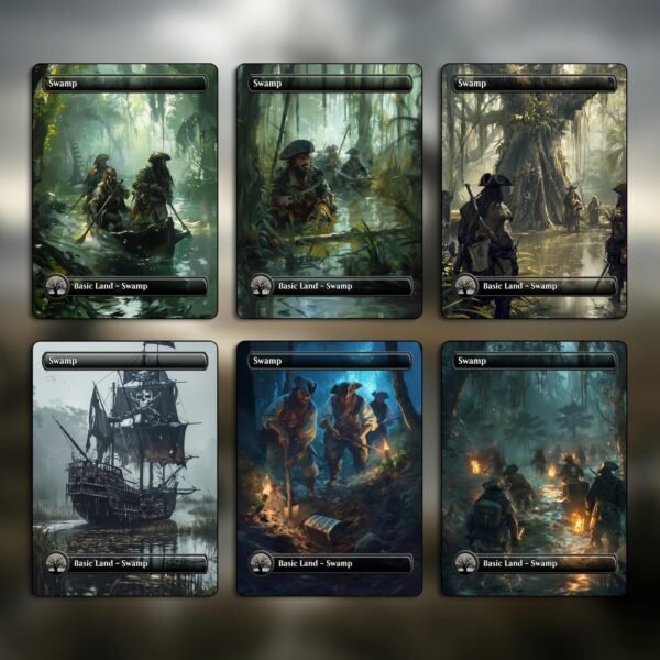 Pirate Art Basic Land Pack - 18 Pirate-Themed Basic Lands for Commander - Image 5