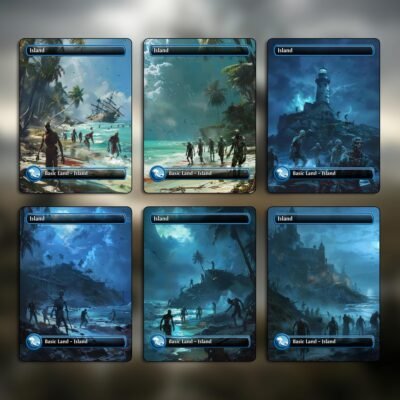Zombie Basic Land Pack – 18 Custom MTG Lands