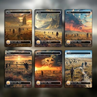Zombie Basic Land Pack – 18 Custom MTG Lands