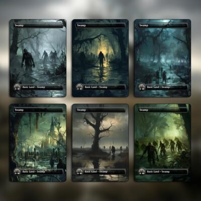 Zombie Basic Land Pack – 18 Custom MTG Lands